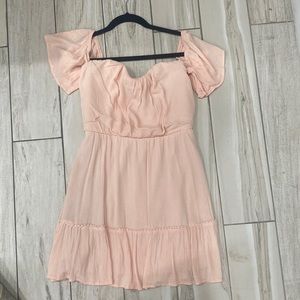 Socialite off shoulder dress with built in padding